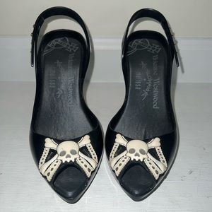 SOLD Vivienne Westwood Anglomania x Melissa Skull Heels, size 38 Euro/7 US